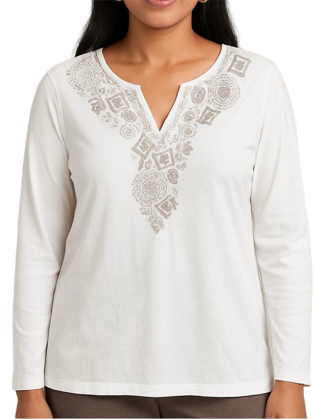67. WOMENS CHICO’S 3/XL DETAIL TOP